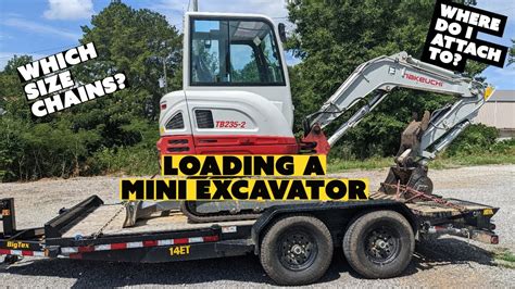 how to load a mini cat excavator on a trailer|mini excavator trailer hitch.